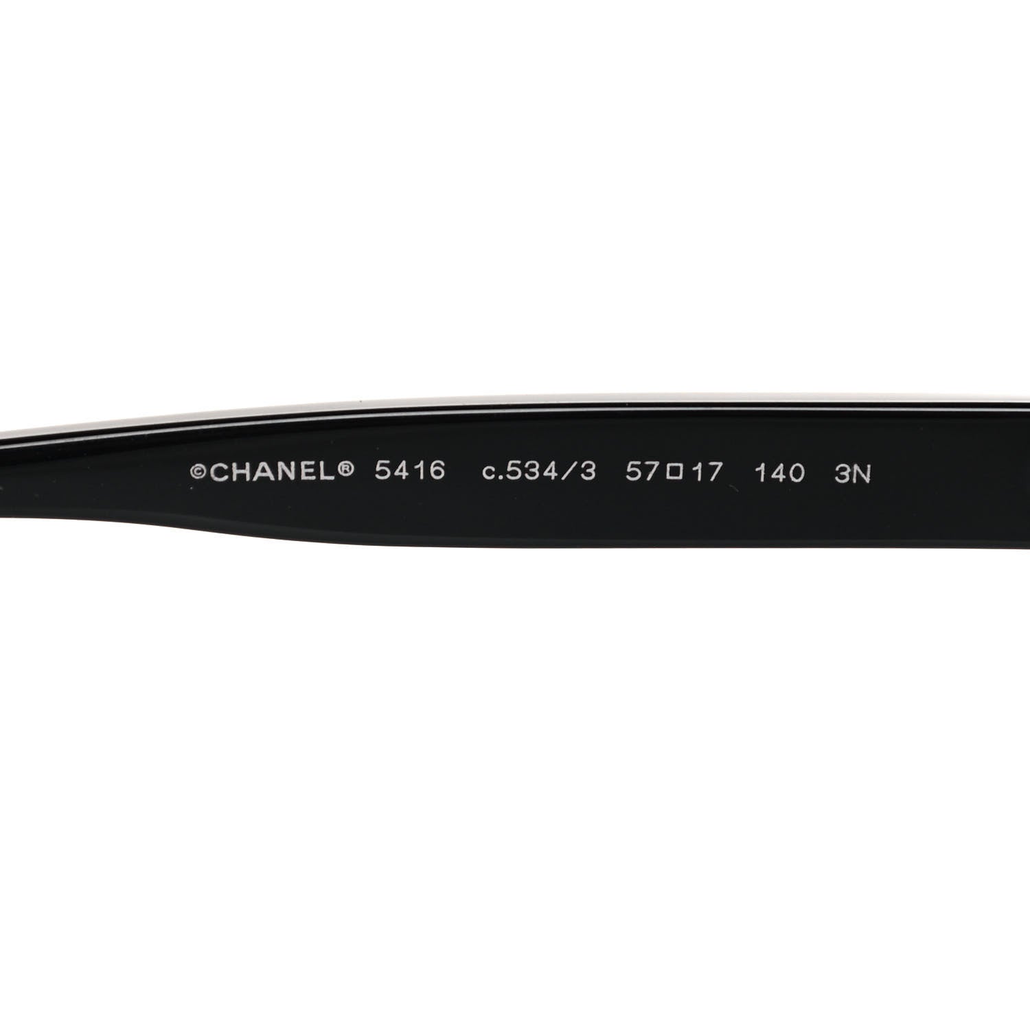 Chanel Acetate Oval Sunglasses 5416 Black Beige 5 of 8