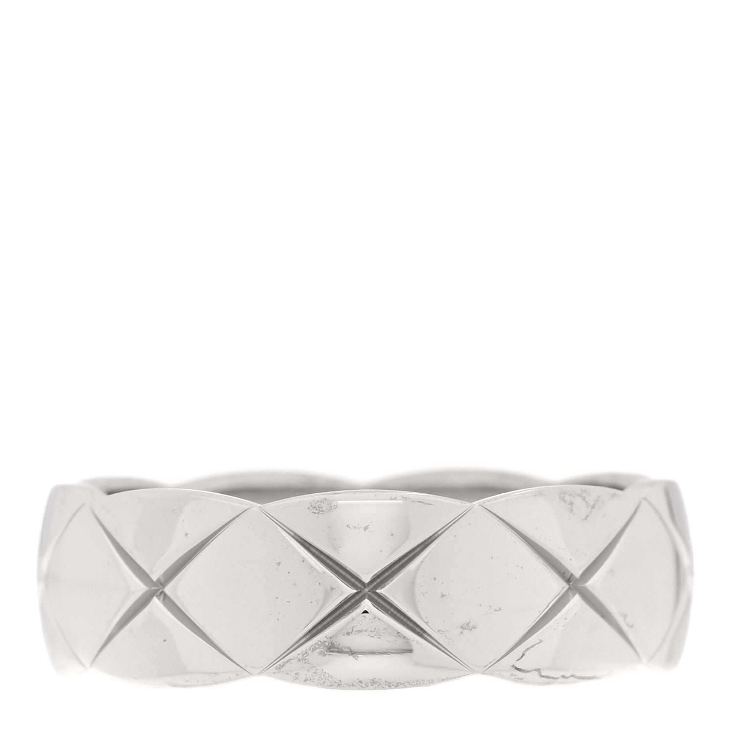 Chanel 18K White Gold Small Coco Crush Ring 59 8.75 3 of 5