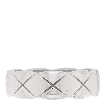Chanel 18K White Gold Small Coco Crush Ring 59 8.75 3 of 5