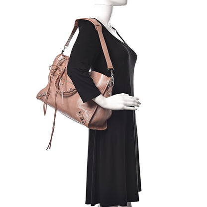 Balenciaga Pearlescent Goatskin Classic Palladium Hardware City Rose Rose Light 3 of 11