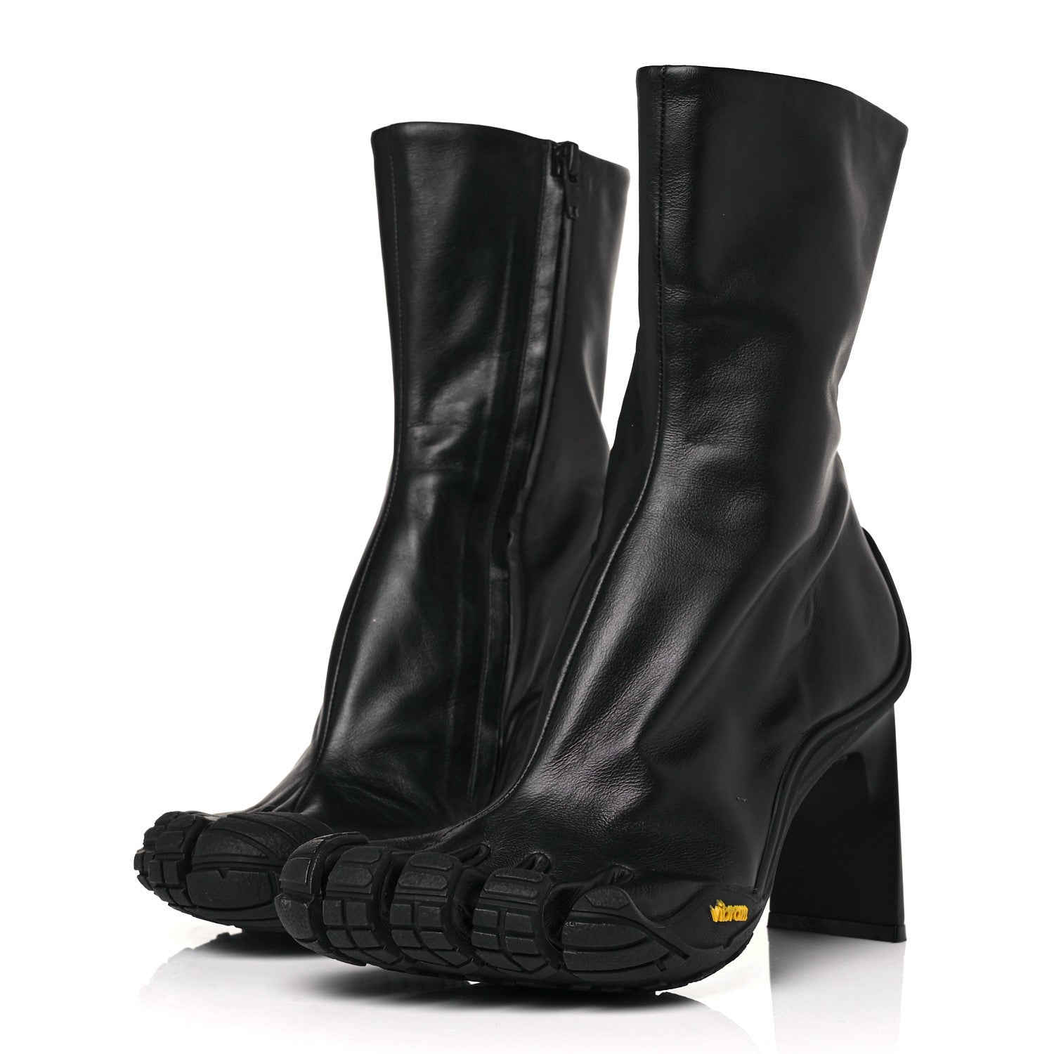 Balenciaga X VIBRAM Calfskin 80mm Toe Booties 39 Black 3 of 9