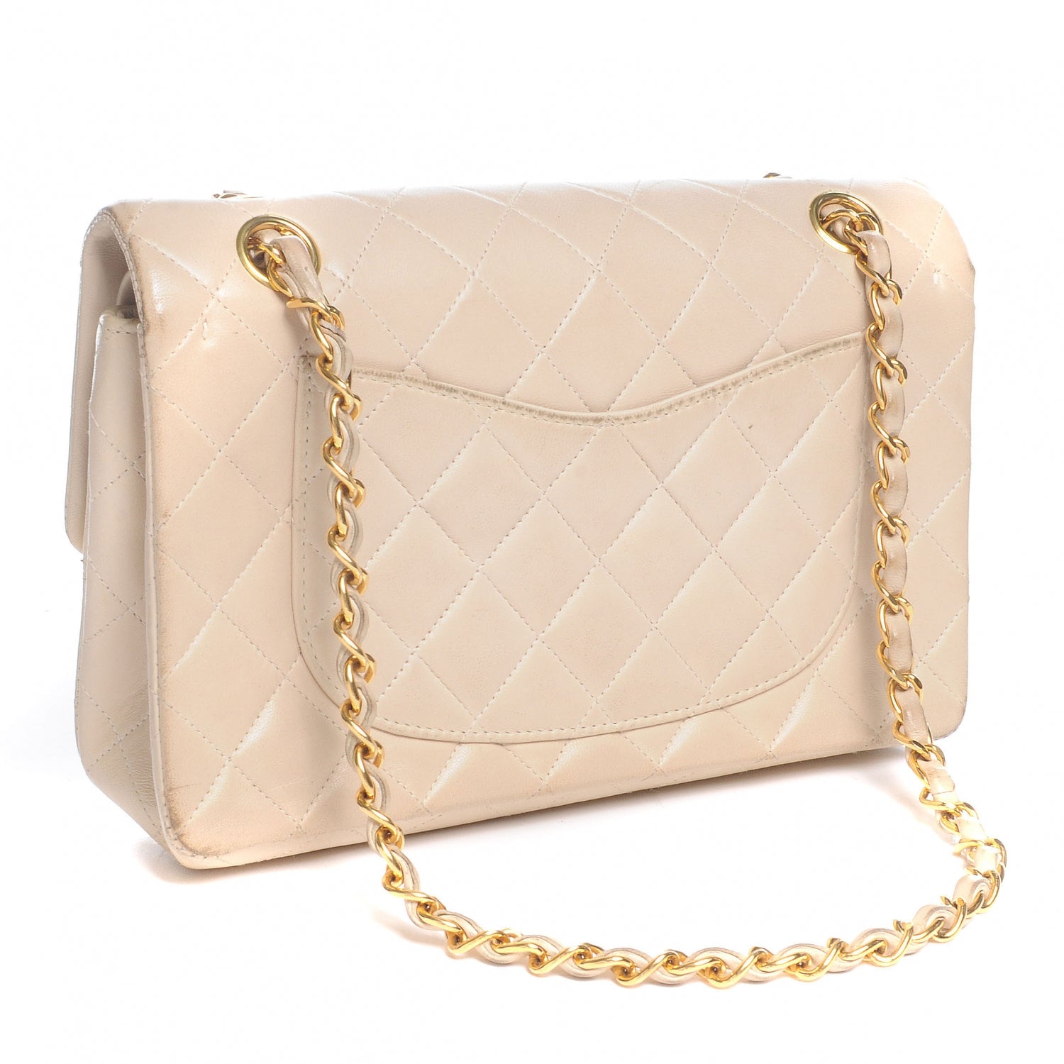 Chanel Lambskin Quilted Small Double Flap Beige 3 of 8