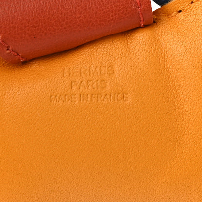 Hermes Milo Lambskin Grigri Rodeo Horse Bag Charm MM Jaune D'Or Bleu Agate Cornaline 3 of 4