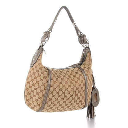 Gucci Monogram Medium Techno Horsebit Hobo Pewter 3 of 7