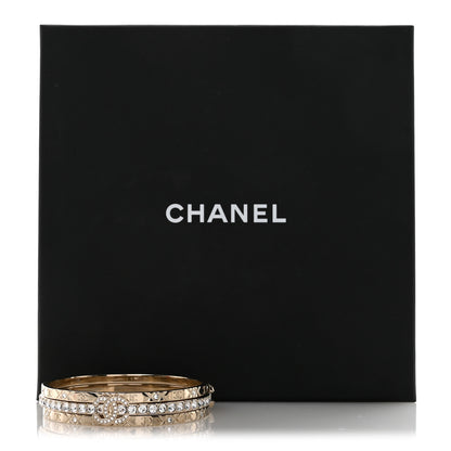 Chanel Crystal CC Bangle Set of 3 Gold 6 of 6