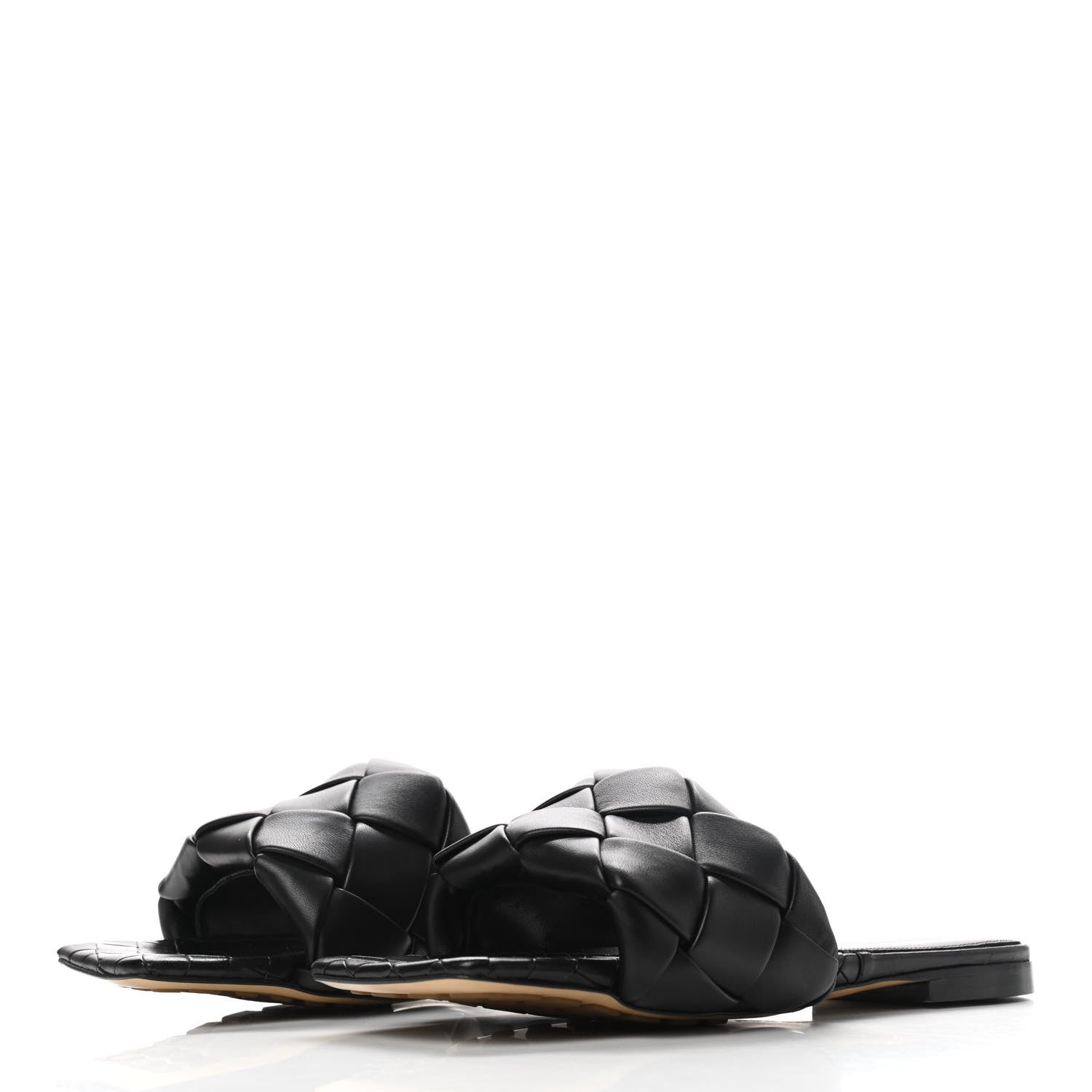 Bottega Veneta Nappa Maxi Intrecciato Lido Flat Sandals 40 Black 3 of 7
