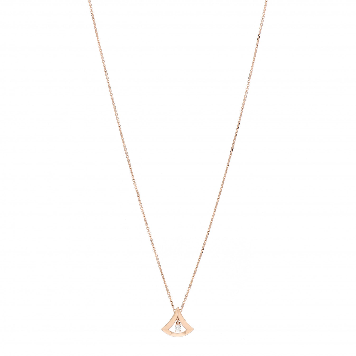 Bulgari 18K Rose Gold Diamond Divas' Dream Openwork Necklace 1 of 4