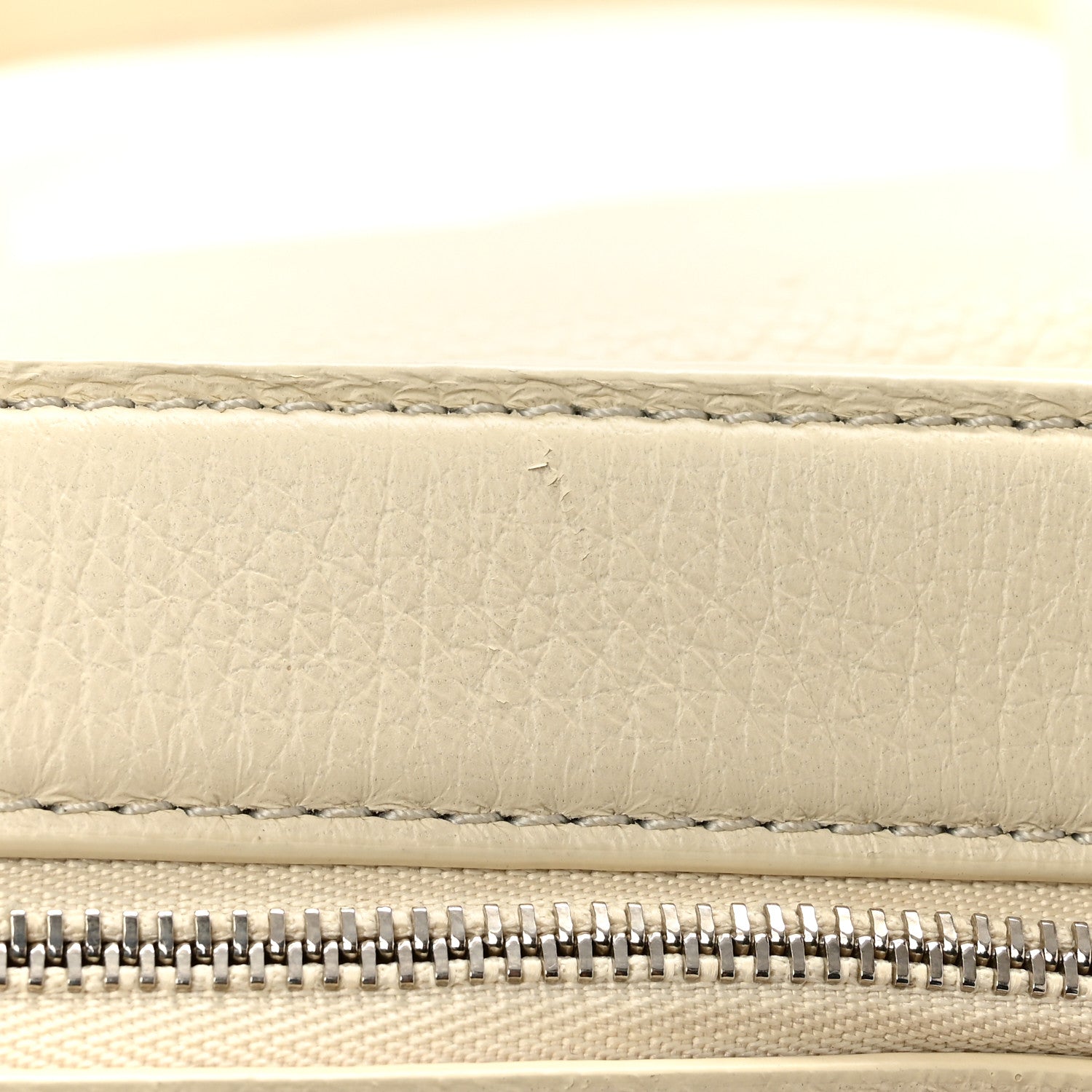 The Row Grained Calfskin Small Slouchy Banana Bag Ivory 13 of 14
