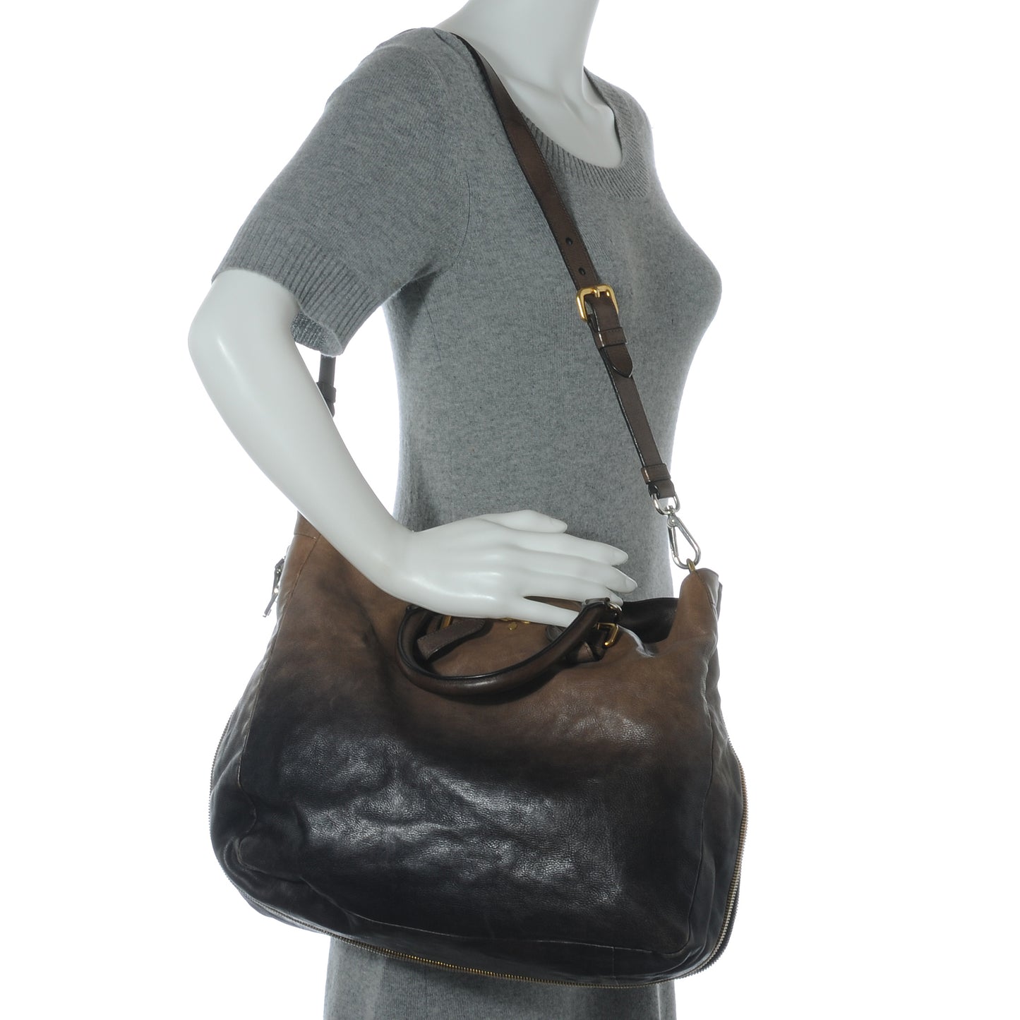 Cervo Glace Zippers Tote Ardesia Nudo