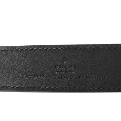 Gucci GG Supreme Monogram Matte Plutone Calfskin Double G 30mm Belt 70 28 Beige Ebony Black 5 of 7