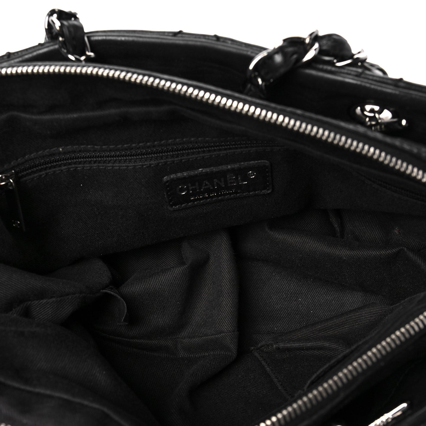 Calfskin Small Diamond Stitch Tote Black