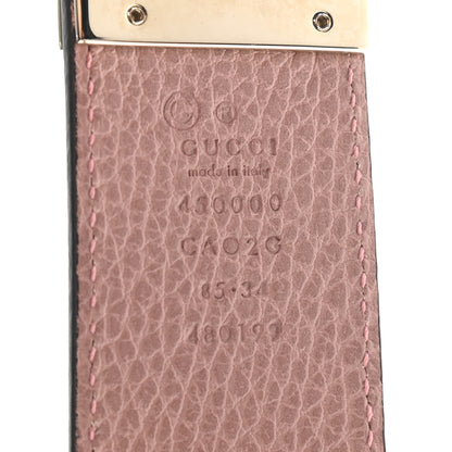 Gucci Calfskin 1973 Reversible Belt 85 34 Black Pink 3 of 5