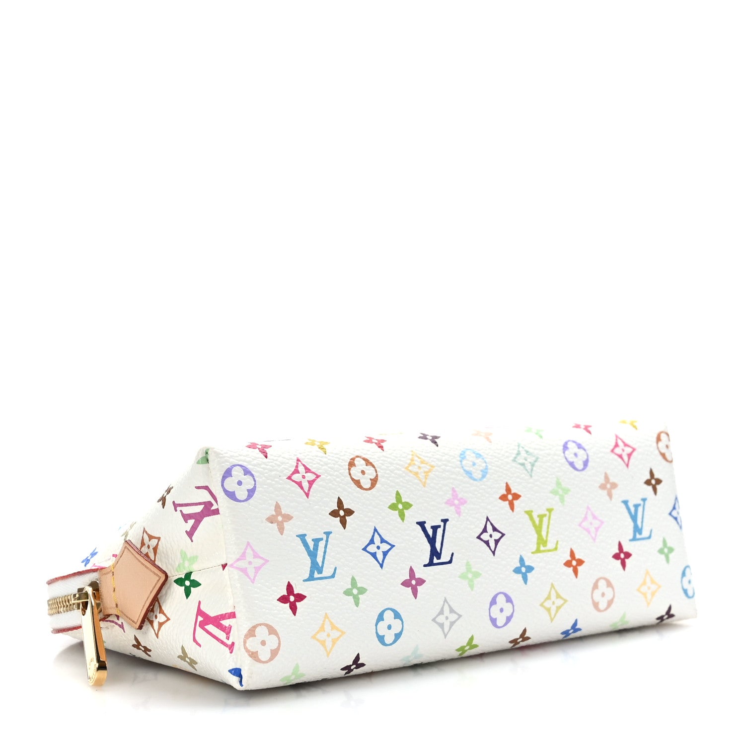 Louis Vuitton Monogram Multicolor Cosmetic Pouch White Litchi 4 of 8