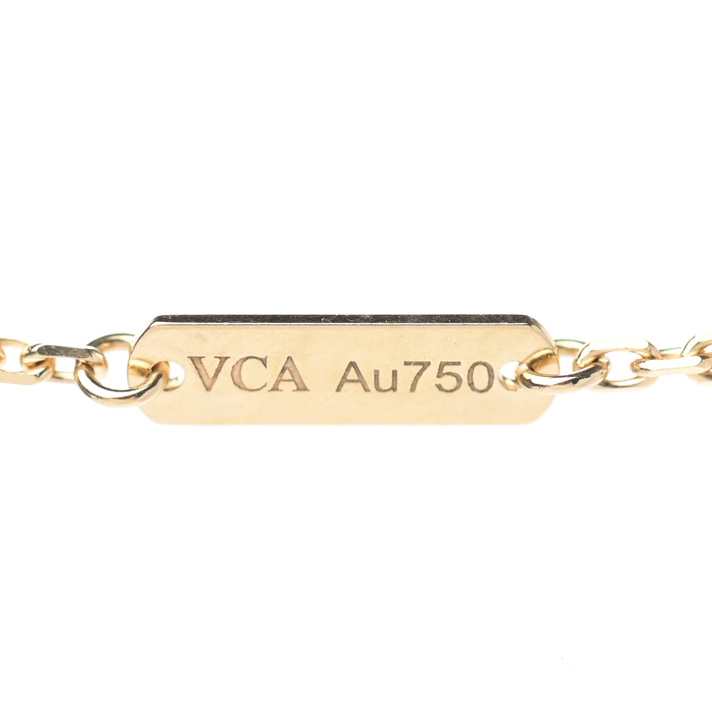 18K Yellow Gold Carnelian Vintage Alhambra Pendant Necklace