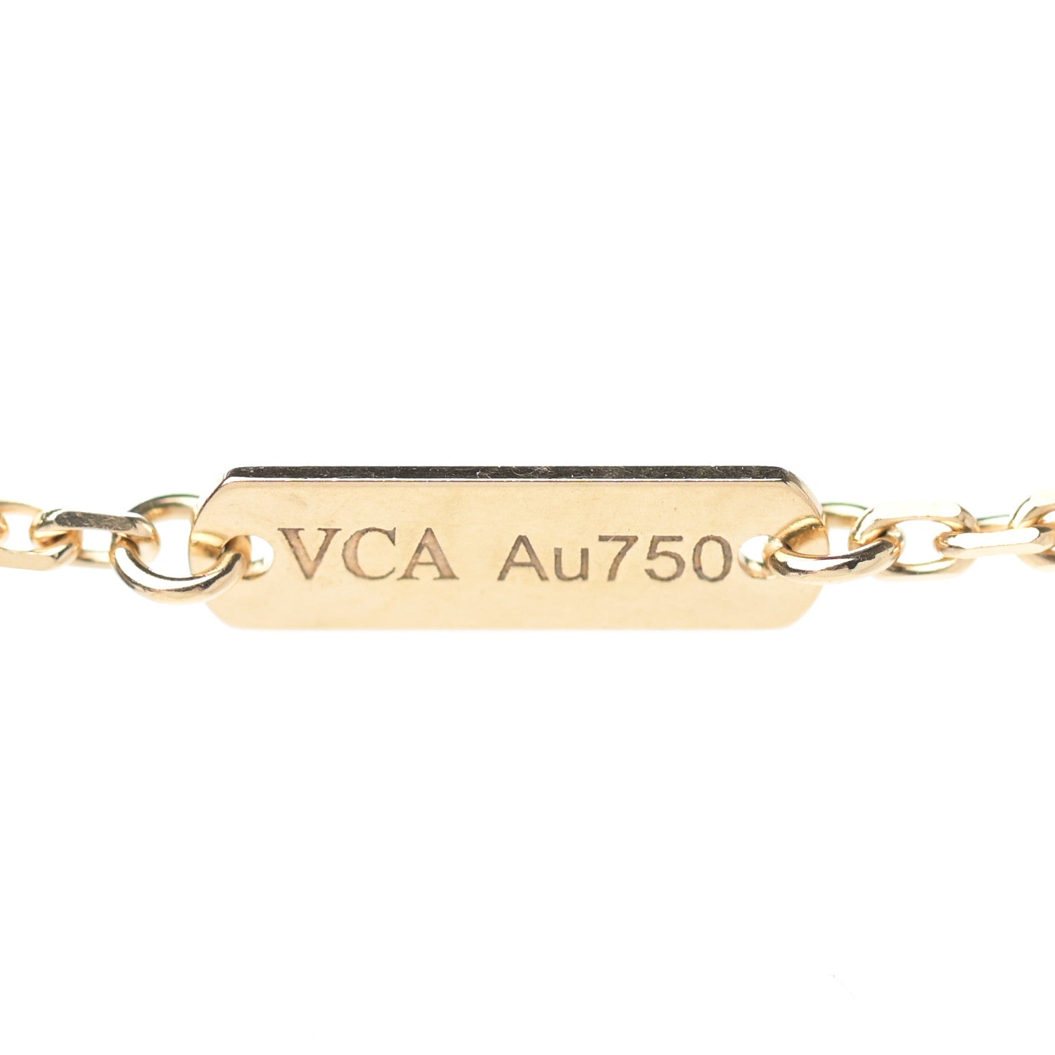 Van Cleef & Arpels 18K Yellow Gold Carnelian Vintage Alhambra Pendant Necklace 4 of 6