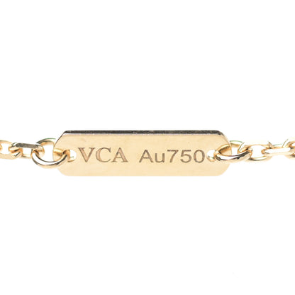 Van Cleef & Arpels 18K Yellow Gold Carnelian Vintage Alhambra Pendant Necklace 4 of 6