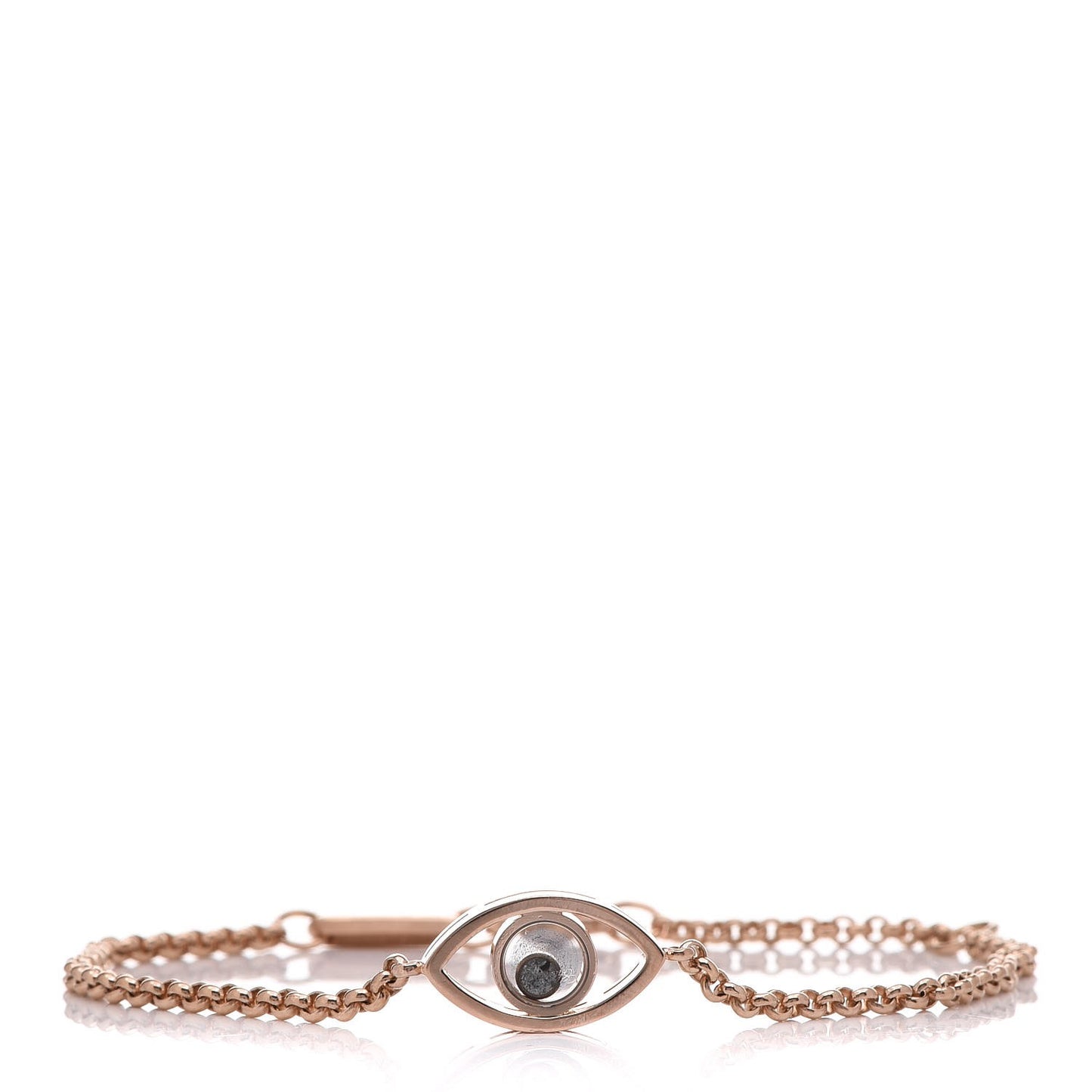 18K Rose Gold Diamond Good Luck Charms Eye Bracelet