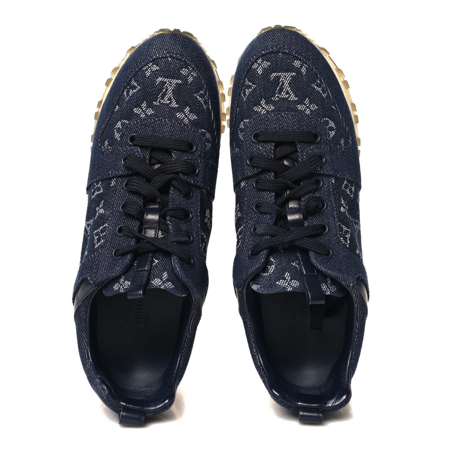 Denim Monogram Run Away Sneakers 36.5 Blue