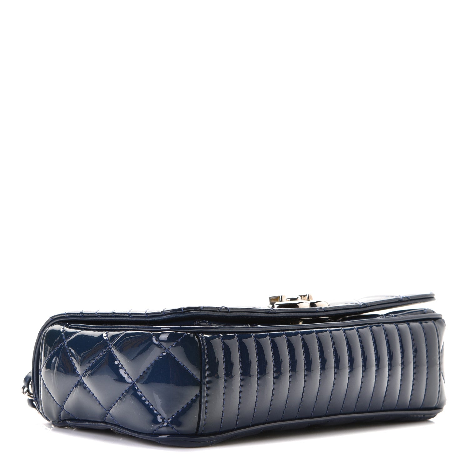 Chanel Patent Quilted Small Coco Boy Flap Navy 3 of 6
