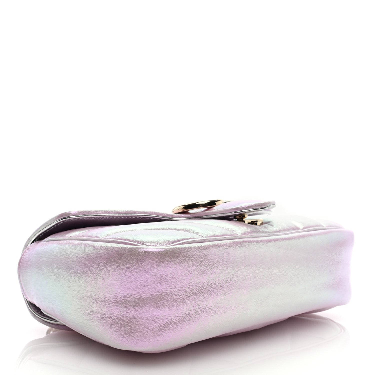 Gucci Iridescent Nappa Chevron Matelasse Small GG Marmont Shoulder Bag Iridescent Escape Pink 4 of 8
