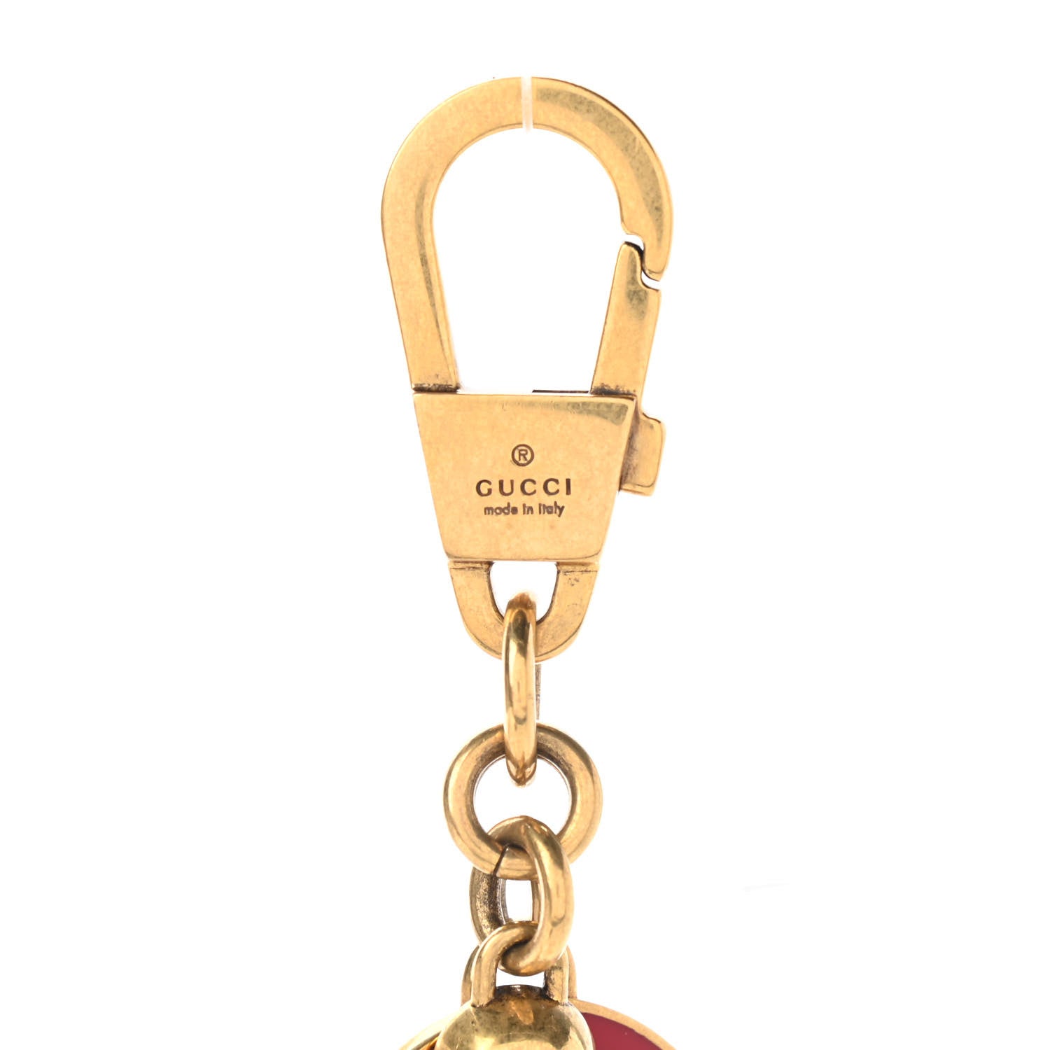 Gucci Brass GG Supreme Key Chain Multicolor 5 of 6