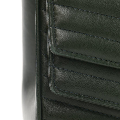 Saint Laurent Lambskin Matelasse Chevron Monogram Medium Sulpice Bag Black 14 of 16