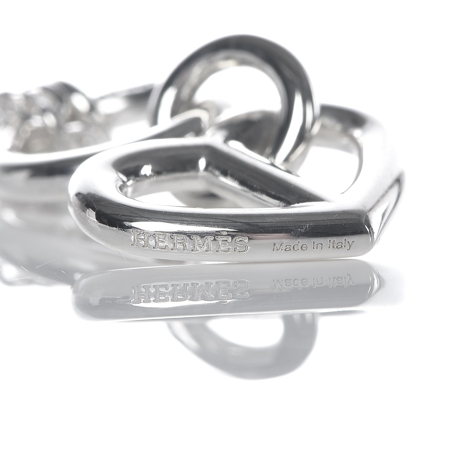 Hermes Sterling Silver Chaine D'Ancre Heart Toggle Necklace 5 of 7