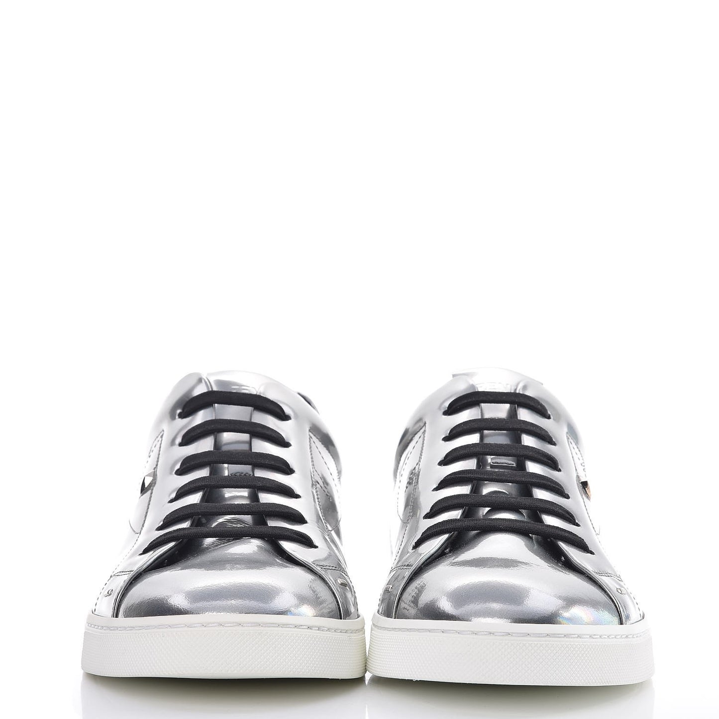 Patent Monster Bag Bug Mens Low Top Sneakers 8 Argento