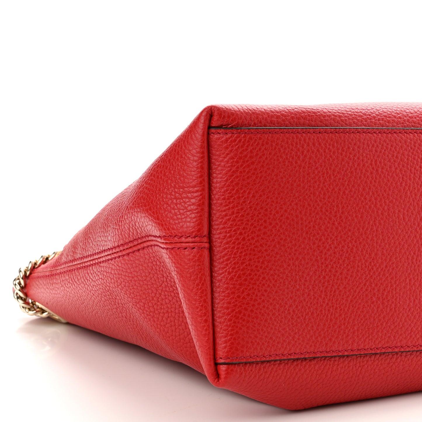 Cellarius Calfskin Medium Soho Chain Shoulder Bag Vibrant Red