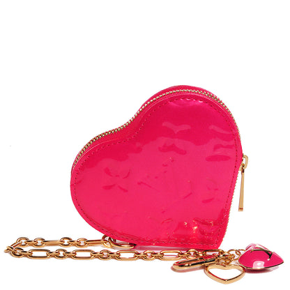 Louis Vuitton Vernis Heart Coin Purse Rose Pop 1 of 6
