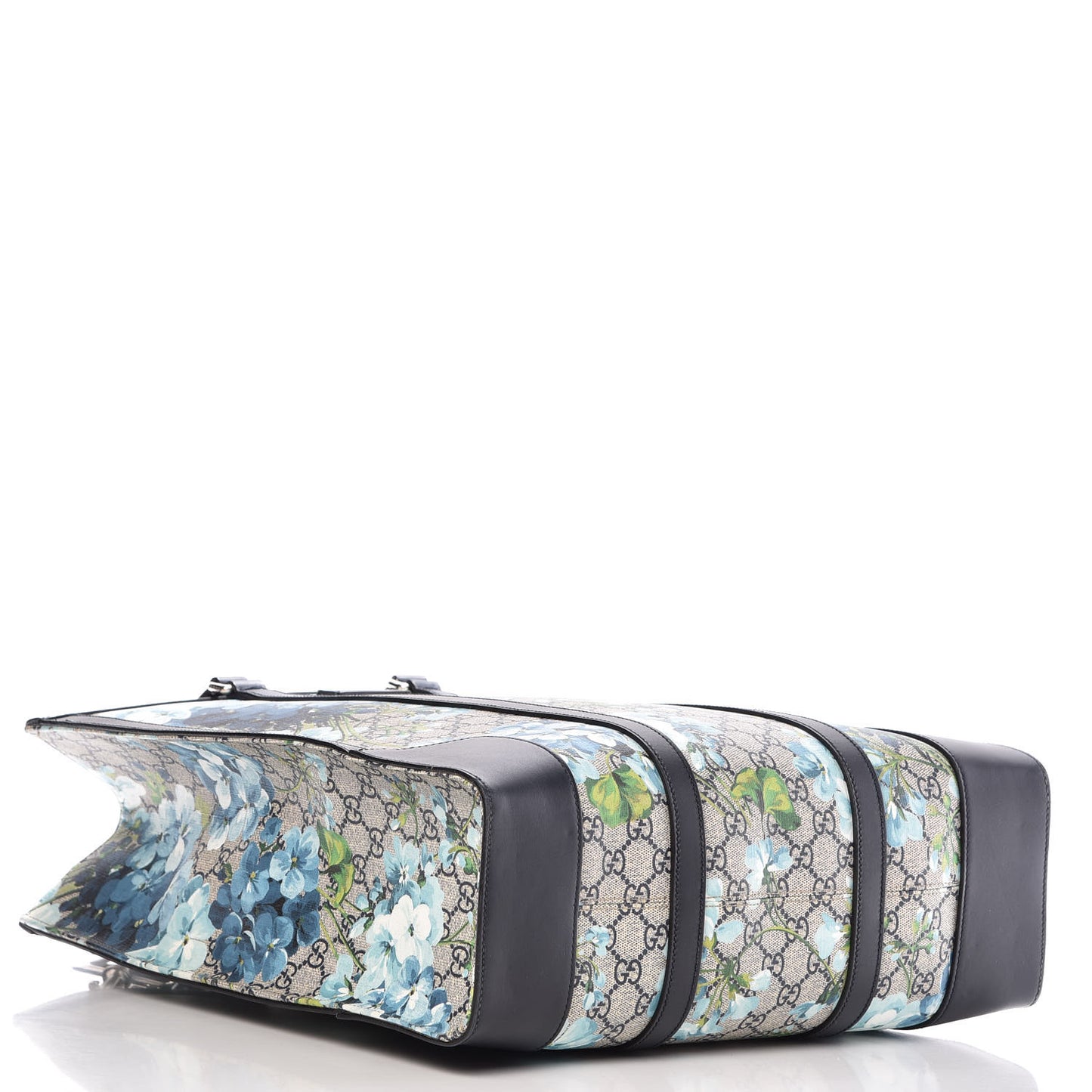 GG Supreme Monogram Blooms Vertical Tote Blue