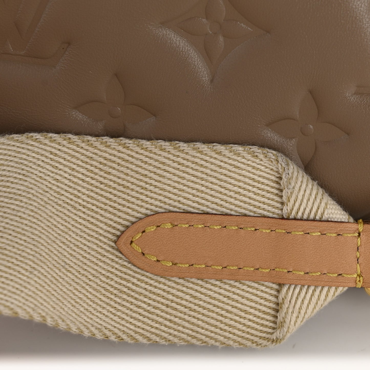 Lambskin Embossed Monogram Coussin PM Taupe