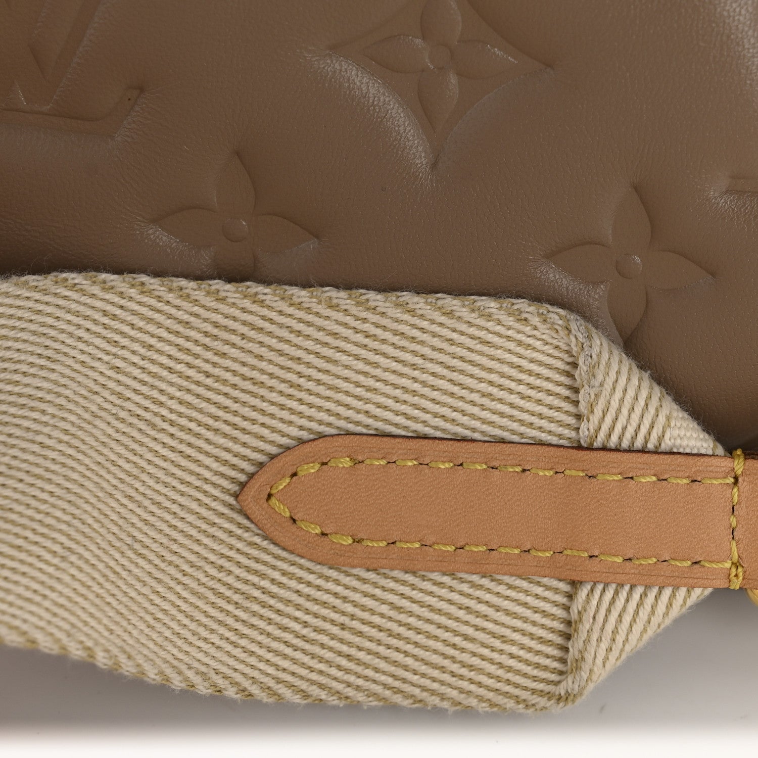 Louis Vuitton Lambskin Embossed Monogram Coussin PM Taupe 11 of 13