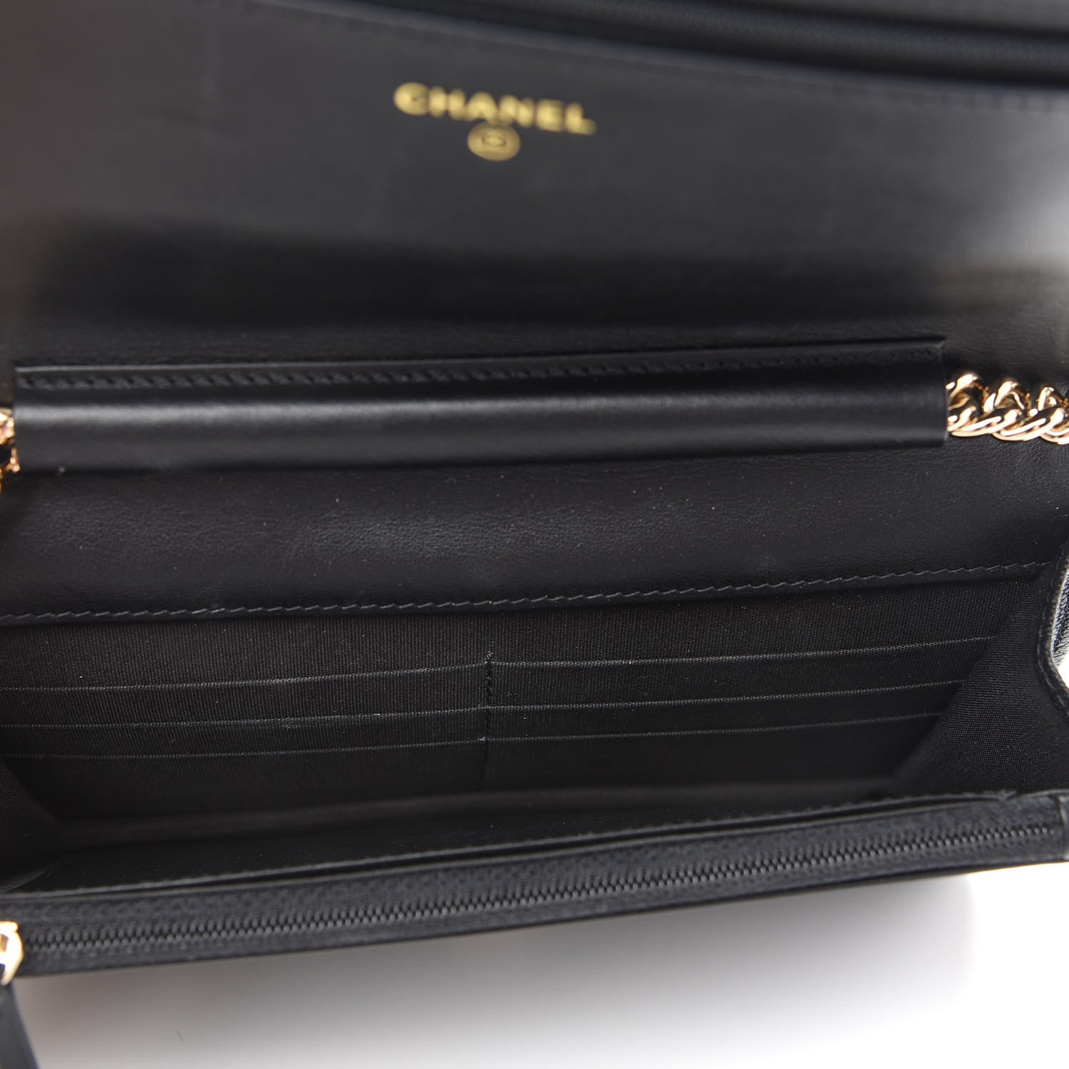 Chanel Caviar Quilted Boy Wallet On Chain WOC Black 4 of 11