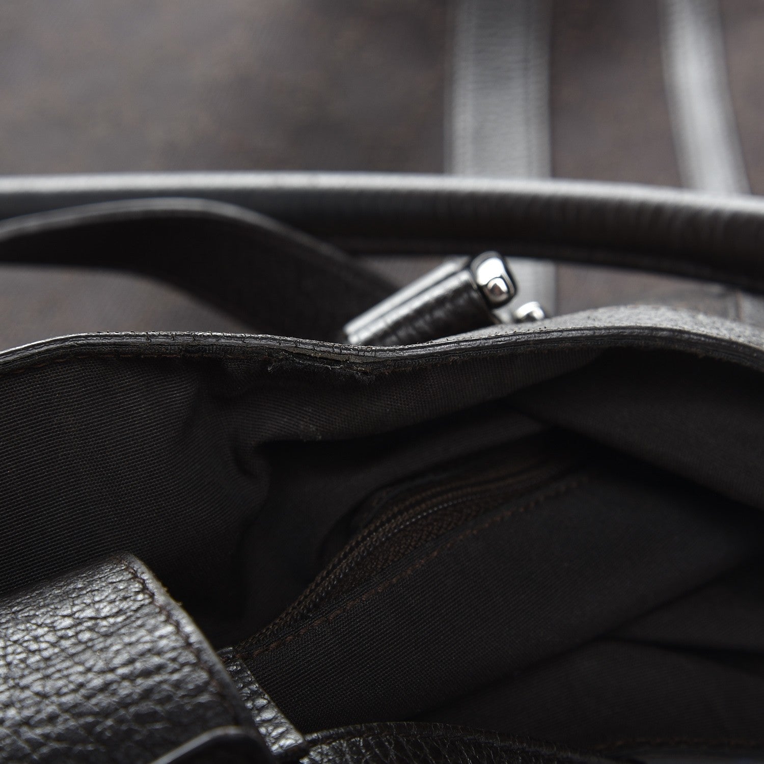 Gucci Monogram Medium Abbey Convertible Tote Dark Brown 9 of 11