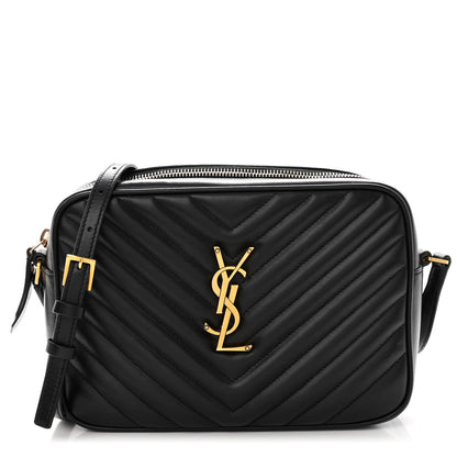 Saint Laurent Calfskin Matelasse Monogram Lou Camera Bag Black 1 of 10