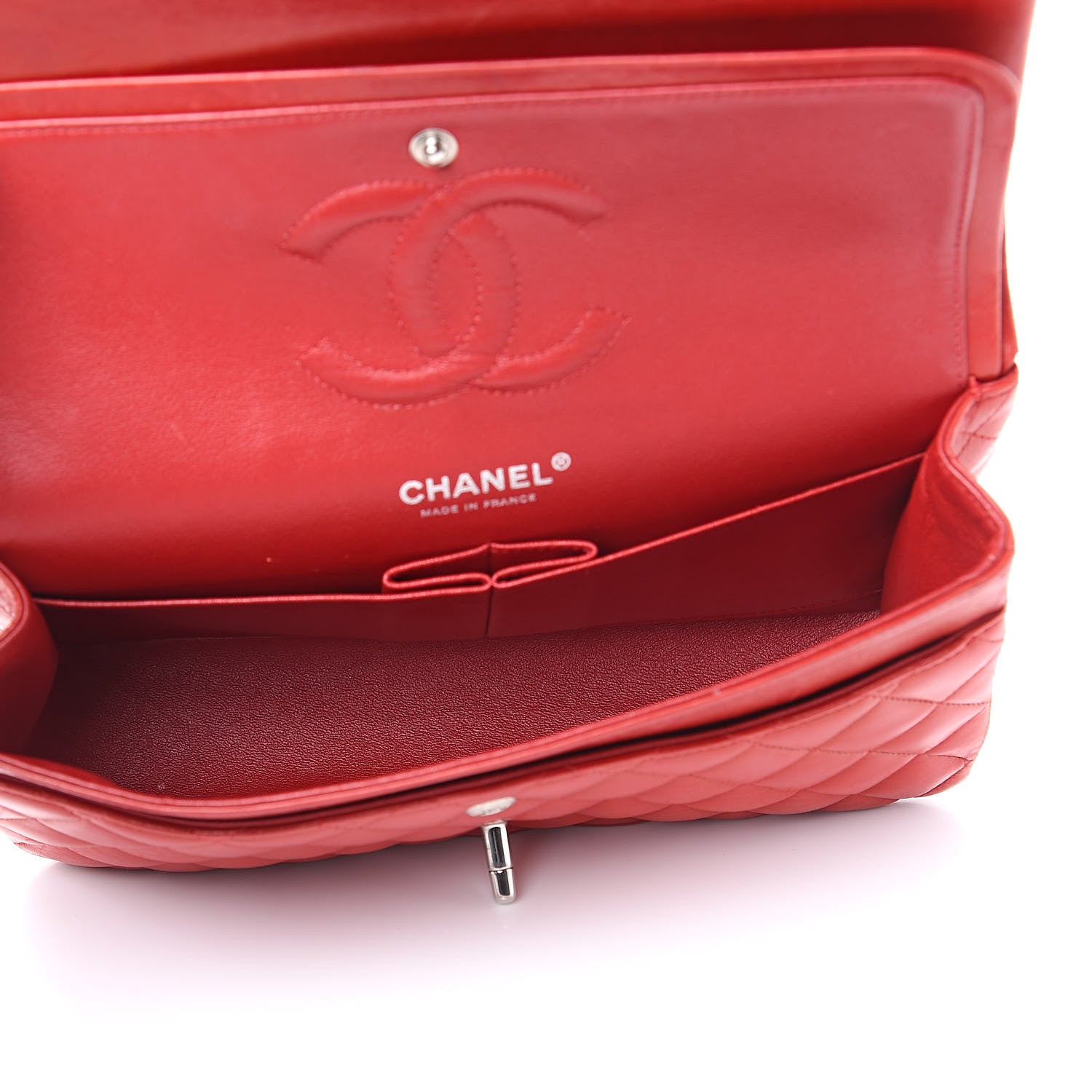 Chanel Lambskin Quilted Medium Double Flap Red 5 of 20