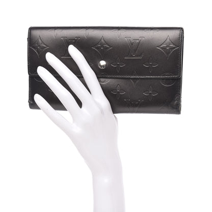 Louis Vuitton Mat Monogram Porte Tresor International Black 2 of 12