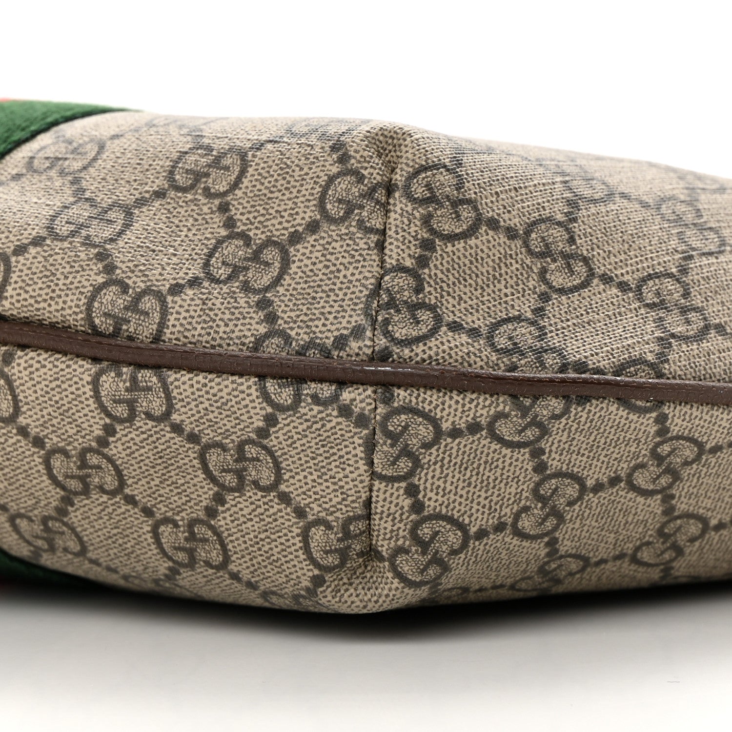Gucci GG Supreme Monogram Web Small Ophidia Half Moon Hobo Brown 10 of 12
