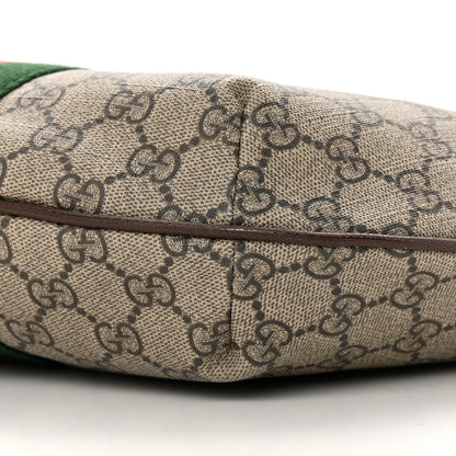Gucci GG Supreme Monogram Web Small Ophidia Half Moon Hobo Brown 10 of 12