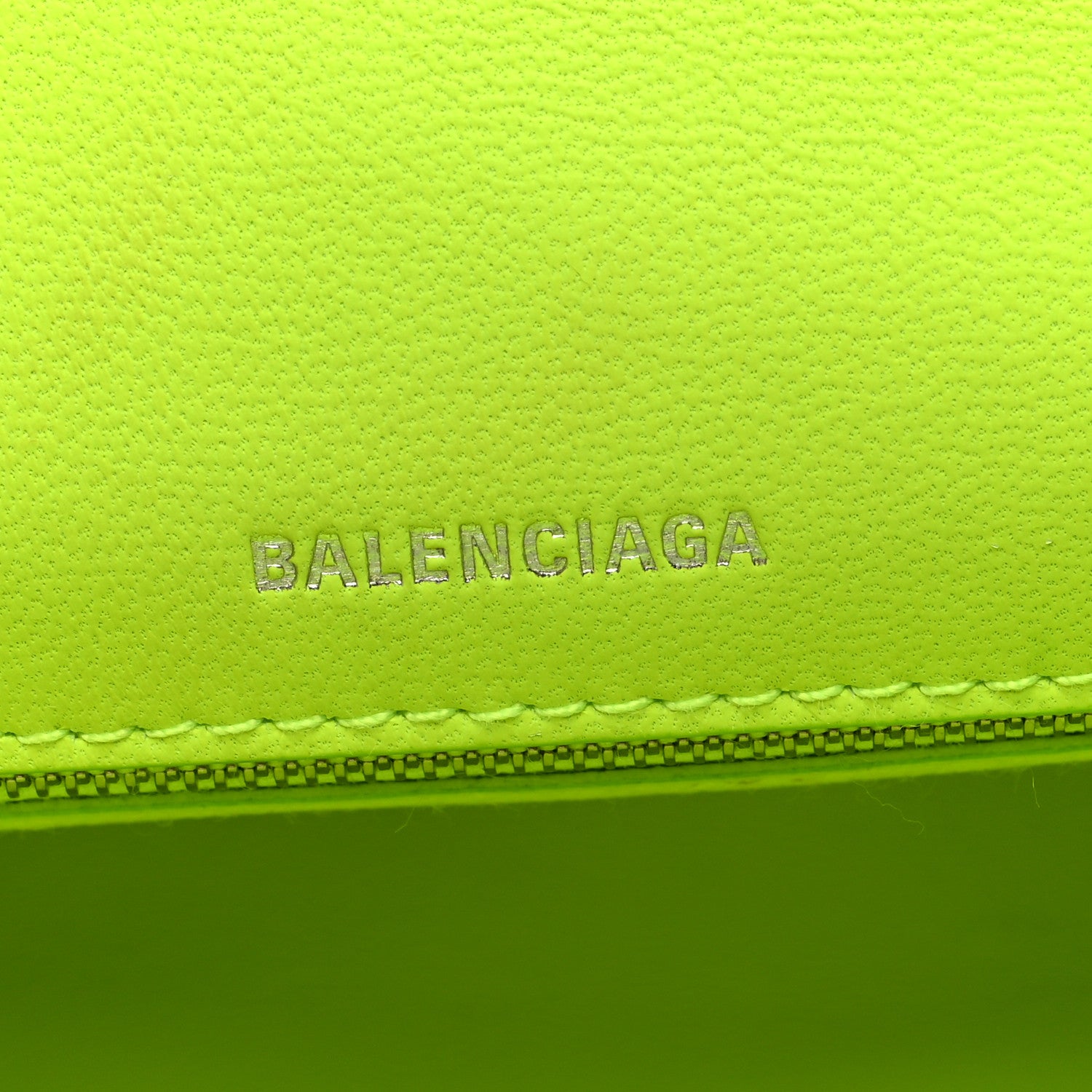 Balenciaga Faux Fur Medium Fluffy Hourglass Top Handle Bag Fluo Yellow 6 of 9