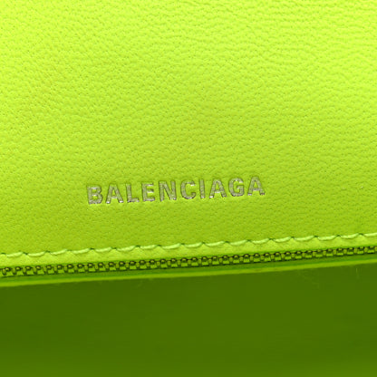 Balenciaga Faux Fur Medium Fluffy Hourglass Top Handle Bag Fluo Yellow 6 of 9