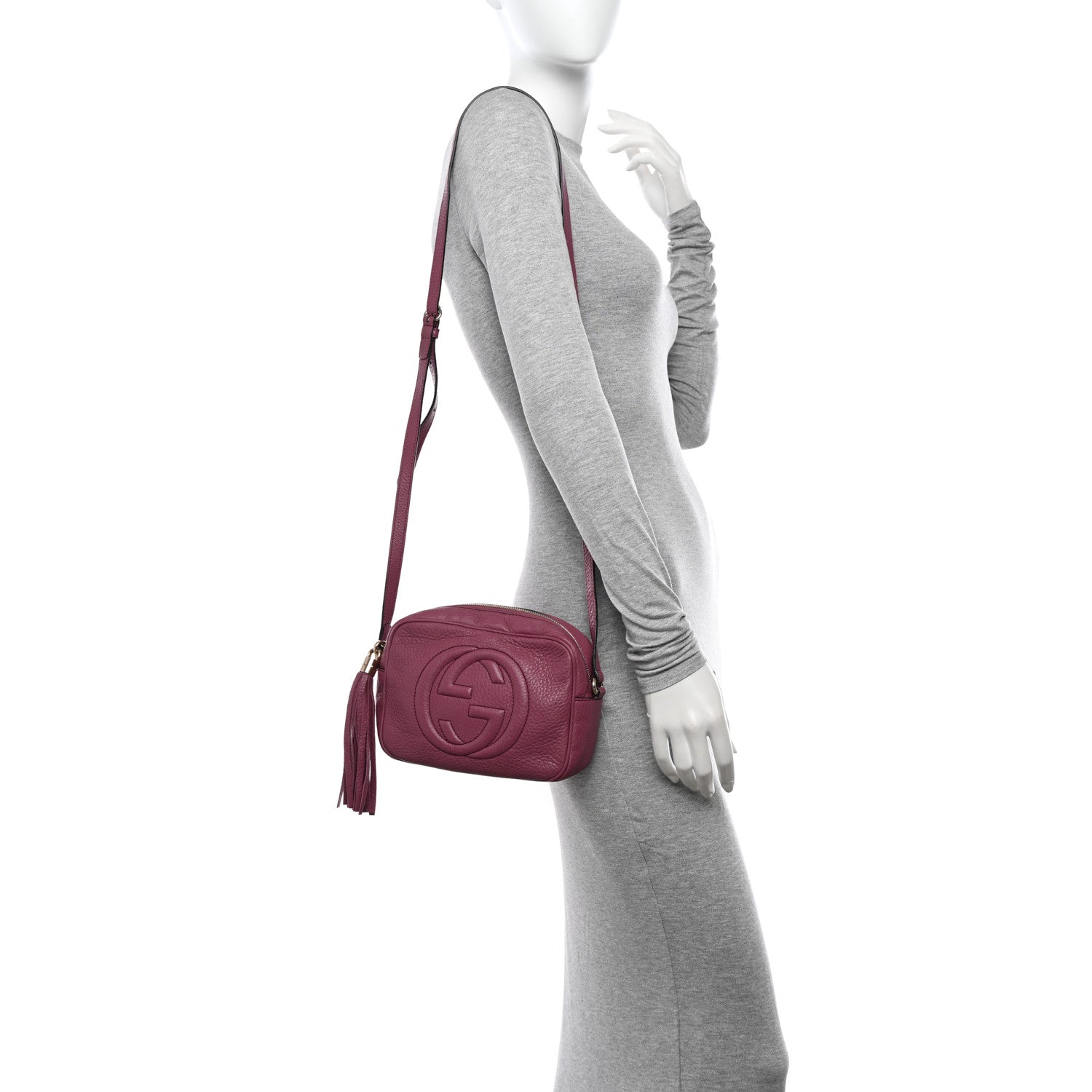 Gucci Pebbled Calfskin Small Soho Disco Bag Peonia Flower 2 of 12