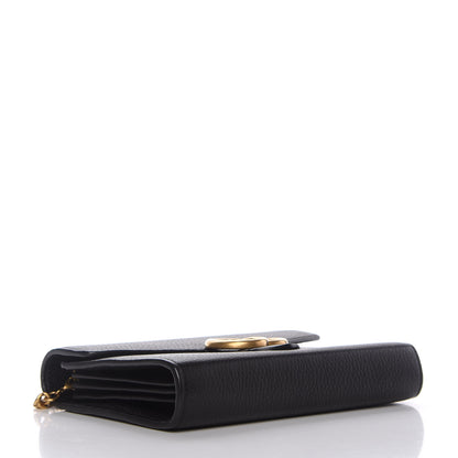 Gucci Calfskin GG Marmont Chain Wallet Black 4 of 14