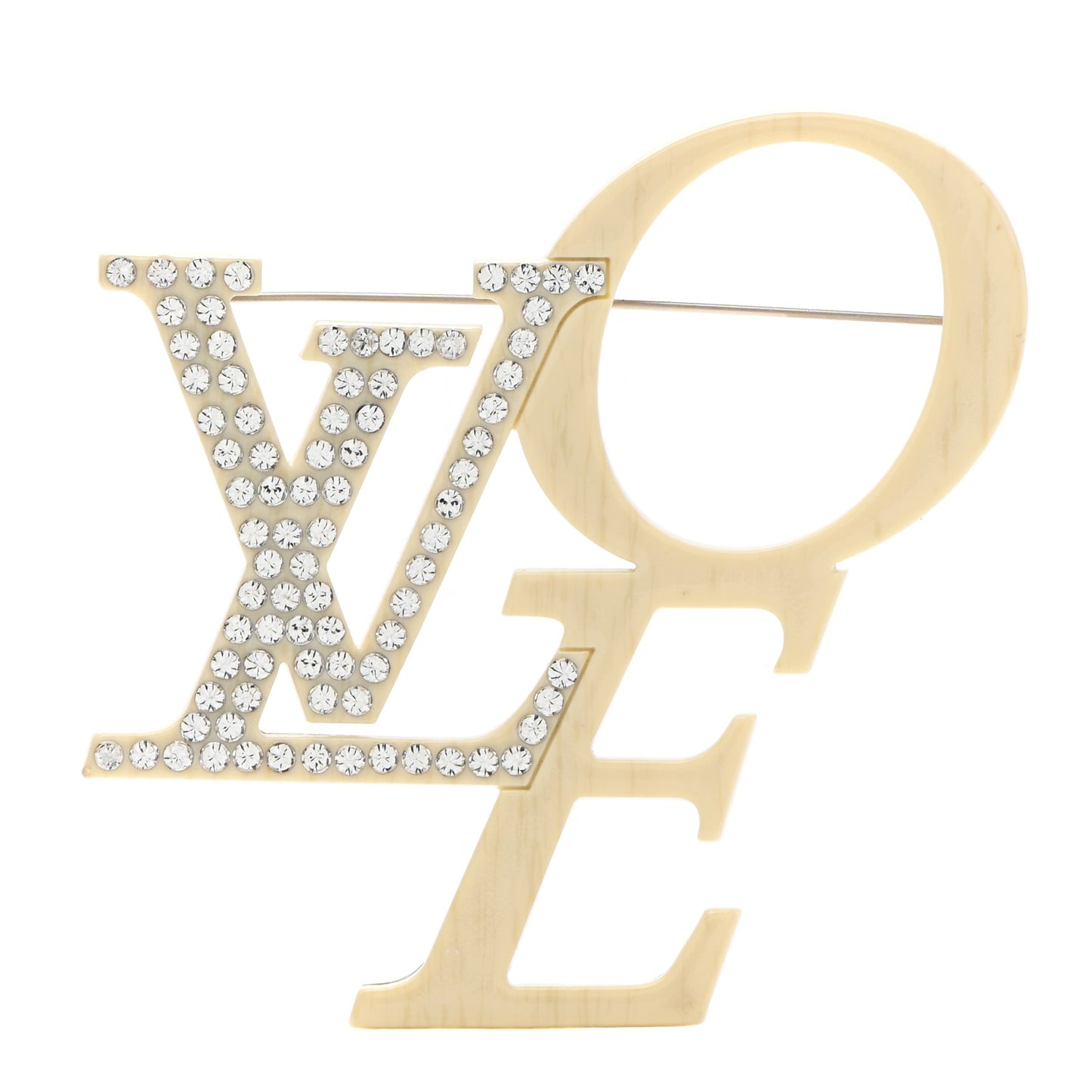 Swarovski Crystal Love LVoe Brooch