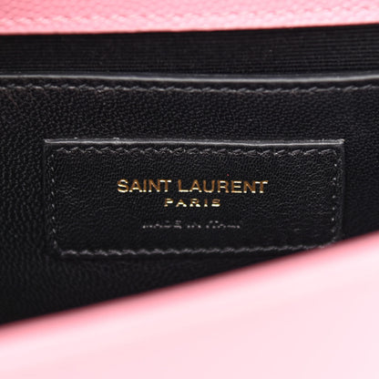 Saint Laurent Grain De Poudre Small Classic Monogram Kate Satchel Dark Rose 6 of 9