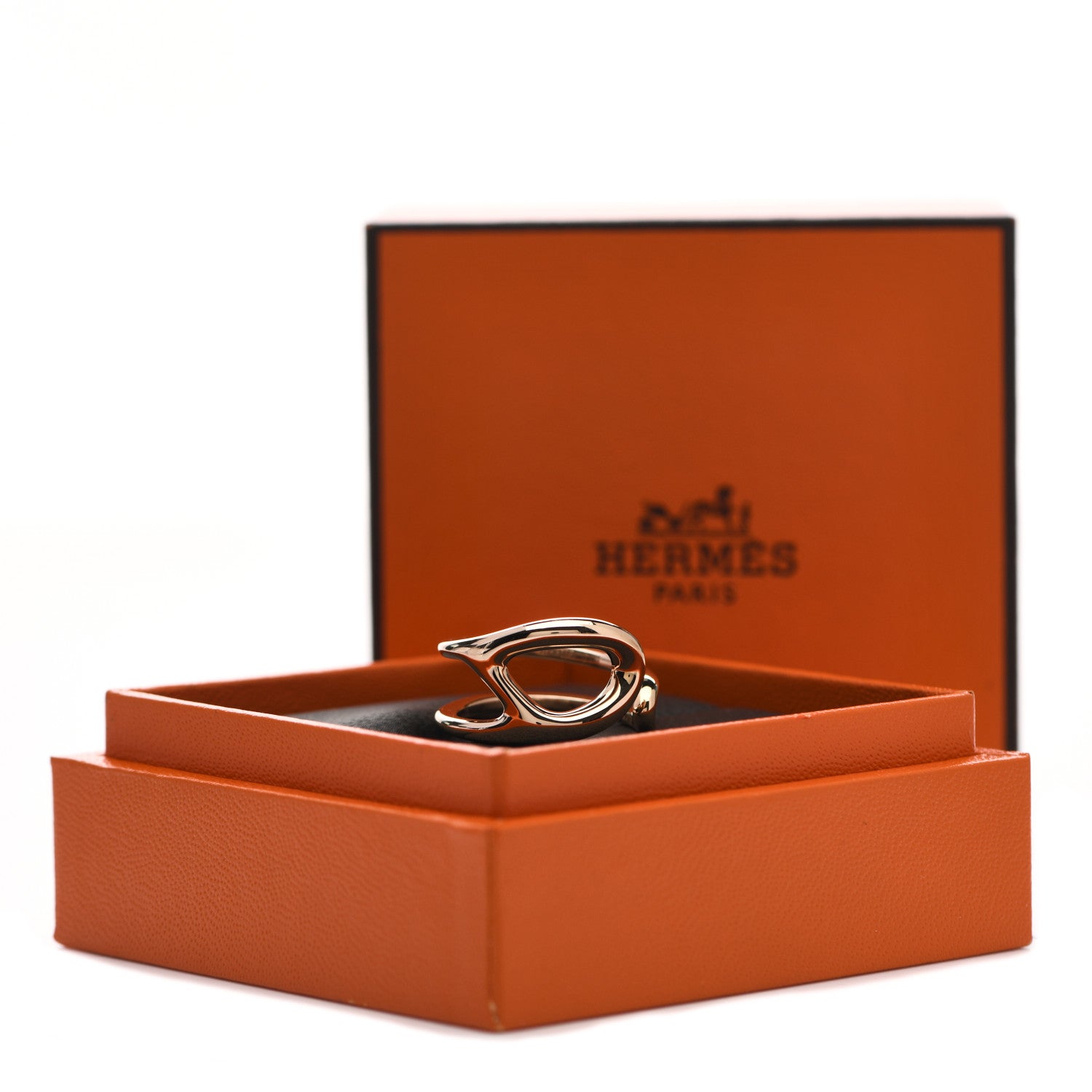 Hermes 18K Rose Gold MM Chaine d'Ancre Punk Ring 51 5.75 7 of 7
