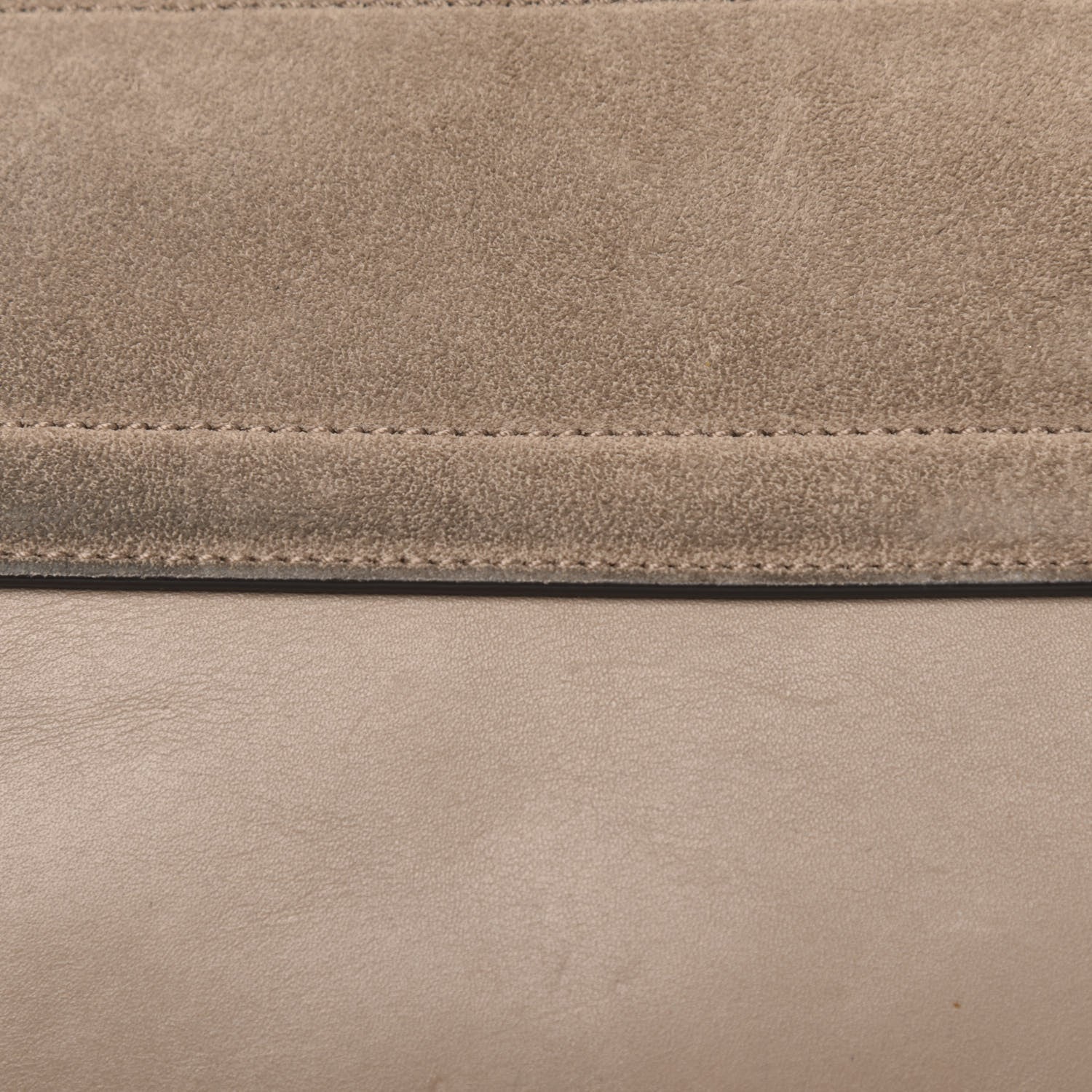 Chloe Calfskin Suede Medium Faye Shoulder Bag Motty Grey 14 of 15