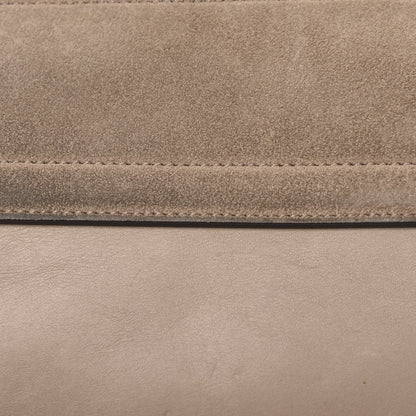 Chloe Calfskin Suede Medium Faye Shoulder Bag Motty Grey 14 of 15