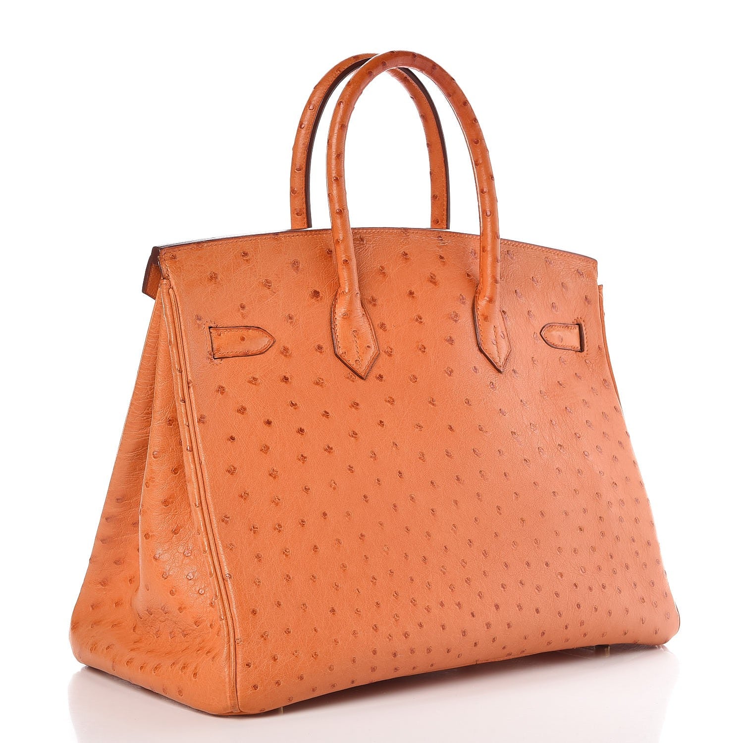 Hermes Ostrich Birkin 35 Orange 3 of 34